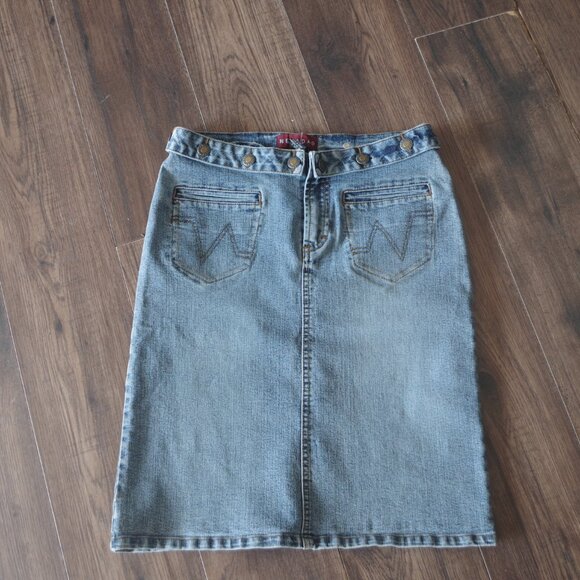 Nevada Mini Jean Skirt - Picture 2 of 4